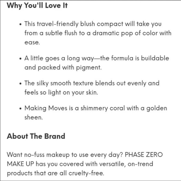 Phase Zero Makeup Blusher in Making Moves - Picture 2 of 5